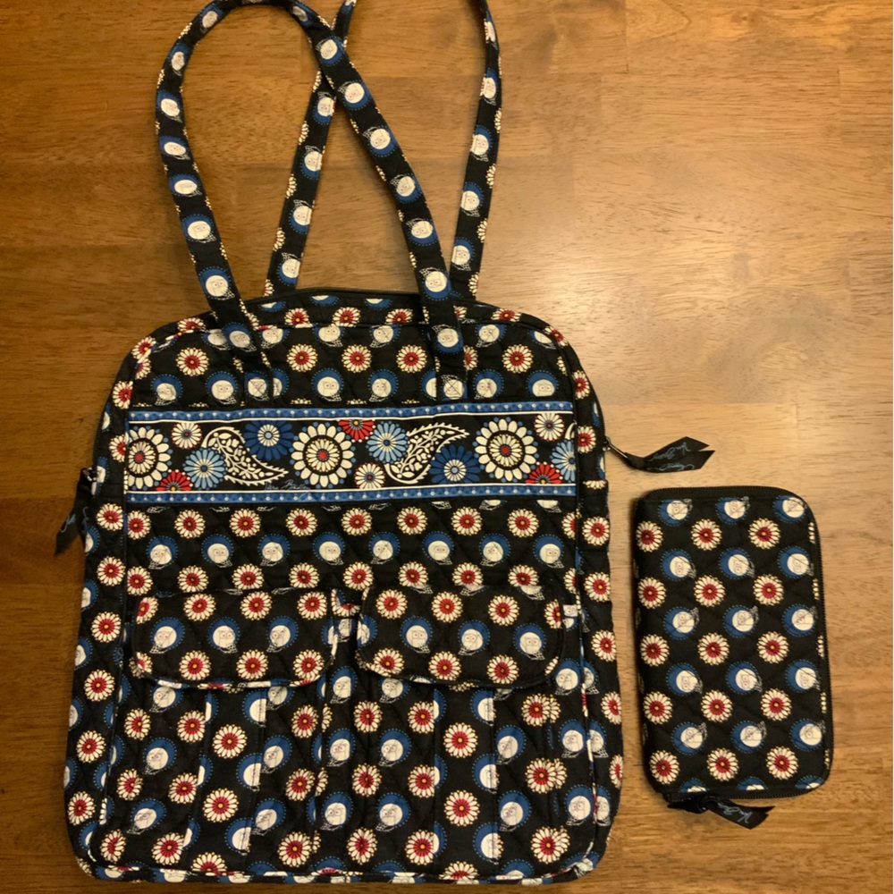 Vera Bradley Tote and Wallet. Owl print.